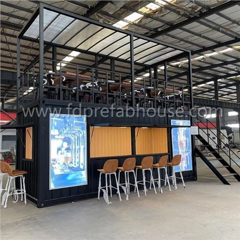 Διώροφο μαύρο κοντέινερ καφέ